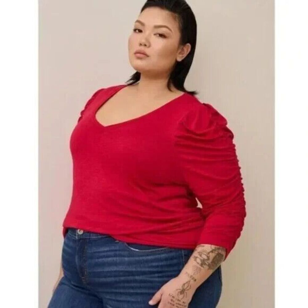 Super Soft By Torrid Size 2x 2 Cinched Sleeves To… - image 1